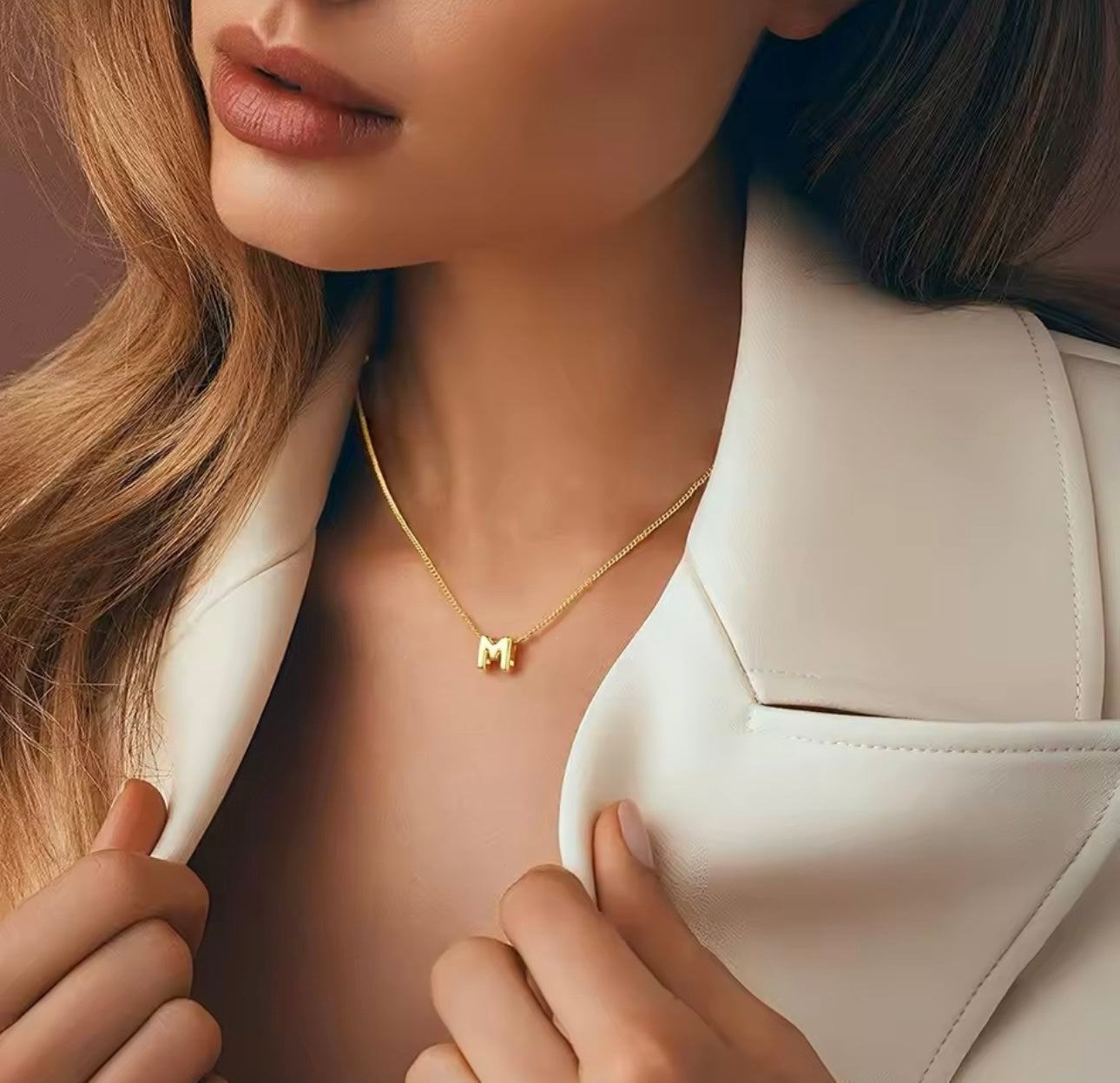Mini Bubble Initial Necklace