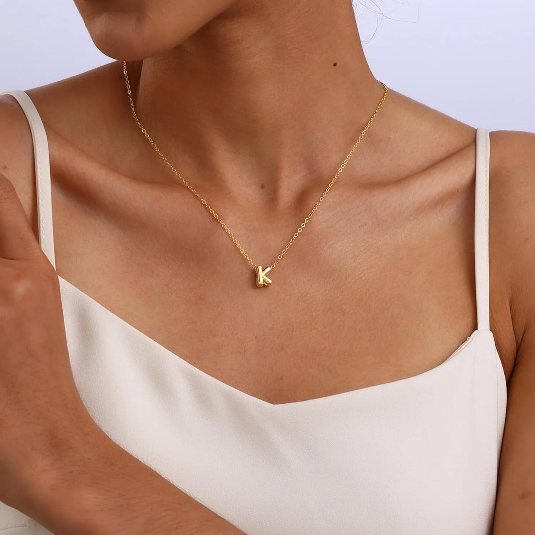 Mini Bubble Initial Necklace