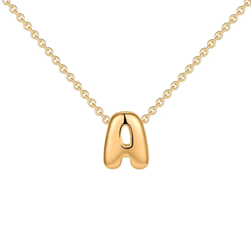 Mini Bubble Initial Necklace