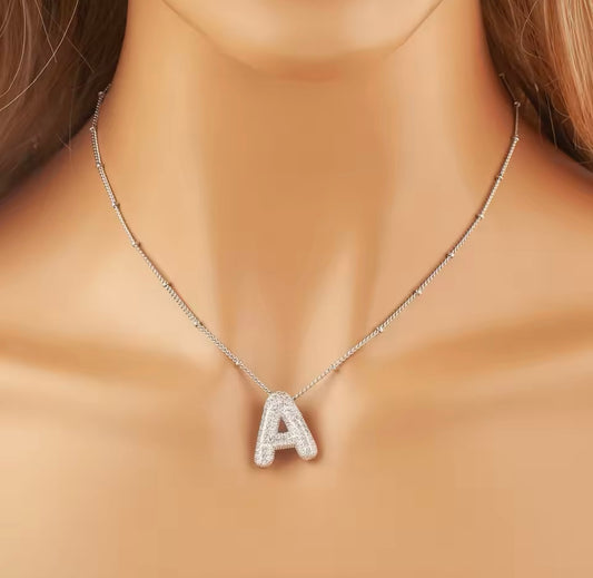 Bubble Initial Necklace