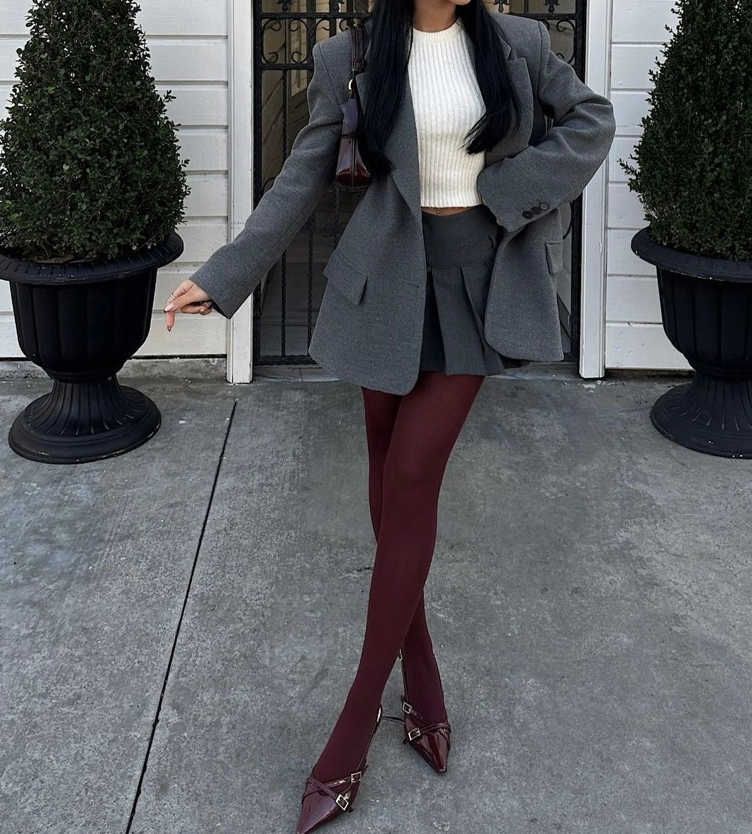 Velvet Wine Tights